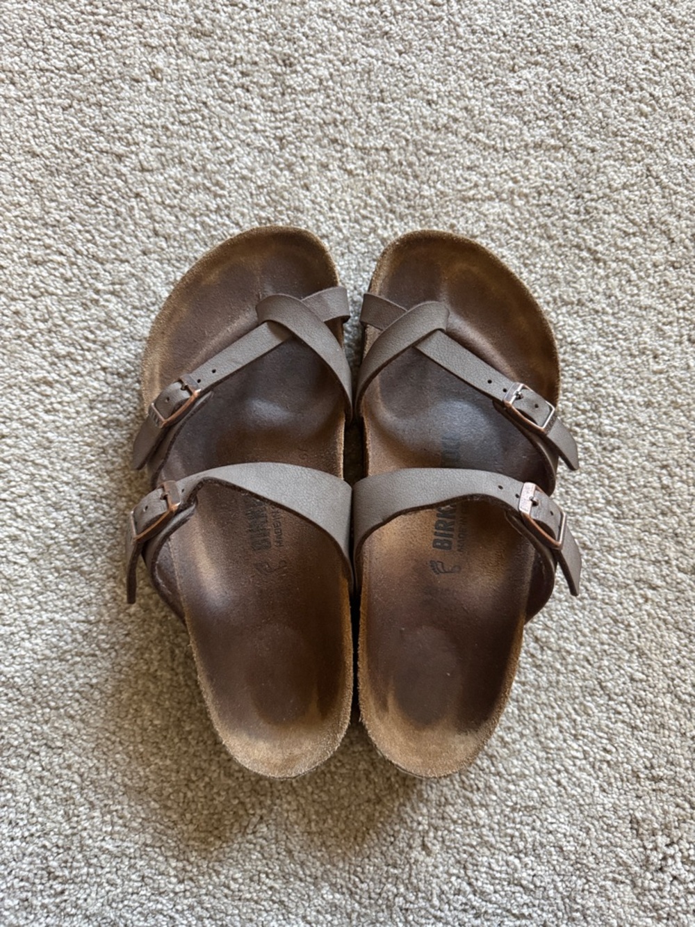 Birkenstock Mayari Sandals in Dark Brown Leather